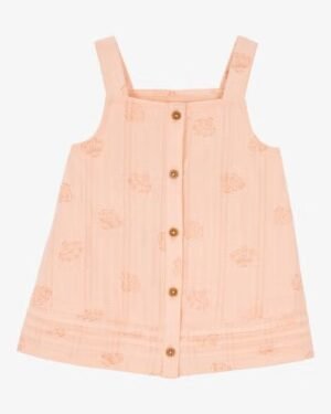 Toddler Seashell Cotton Tank - Coral